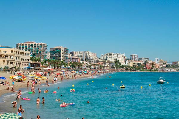 Imagen de una de las playas de Benalmádena