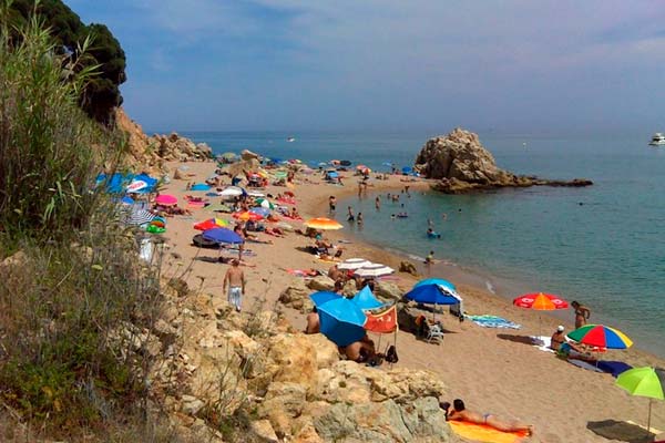 Una cala próxima a Canet de Mar