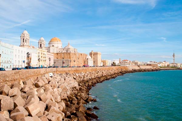 Vista de la costa de Cádiz