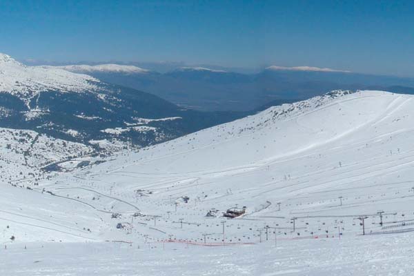 Vistas de las pistas de Valdesquí